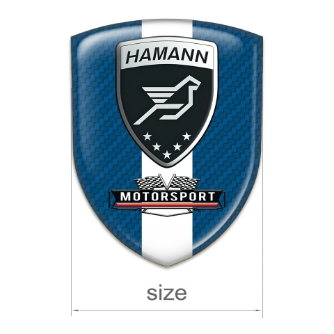 Hamann Tuning Emblem Navy Blue Carbon with White Tape 