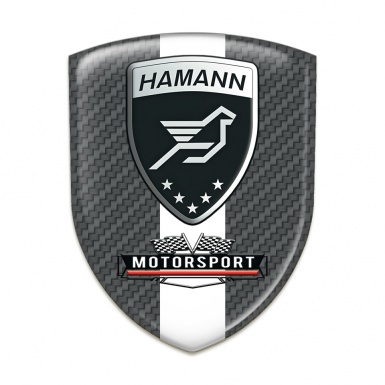 Hamann Self Adhesive Emblem Logo Carbonn with White Tape 