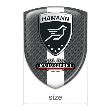 Hamann Self Adhesive Emblem Logo Carbonn with White Tape 