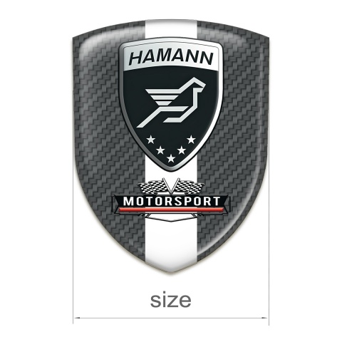 Hamann Self Adhesive Emblem Logo Carbonn with White Tape 