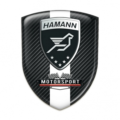 Hamann Silicone Emblem Dark Carbon with White Tape 