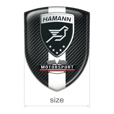 Hamann Silicone Emblem Dark Carbon with White Tape 