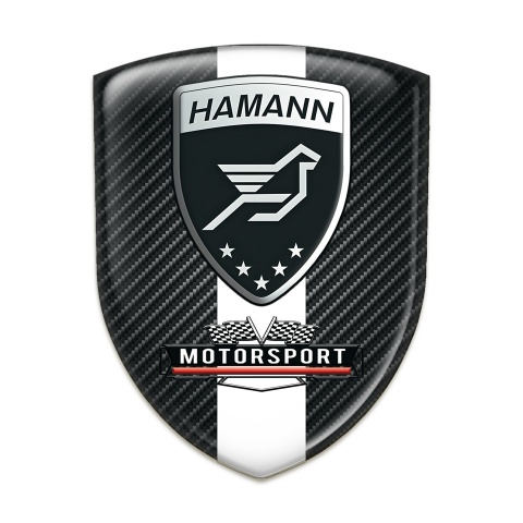 Hamann Silicone Emblem Dark Carbon with White Tape 