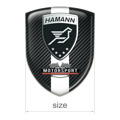 Hamann Silicone Emblem Dark Carbon with White Tape 