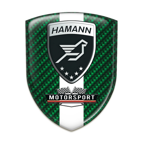 Hamann Resin Sticker Green Carbon with White Tape 