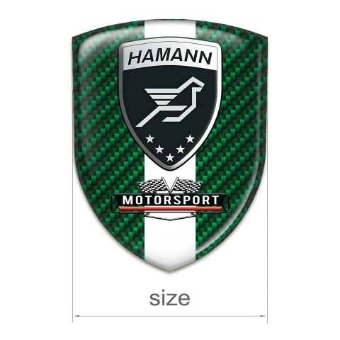 Hamann Resin Sticker Green Carbon with White Tape 