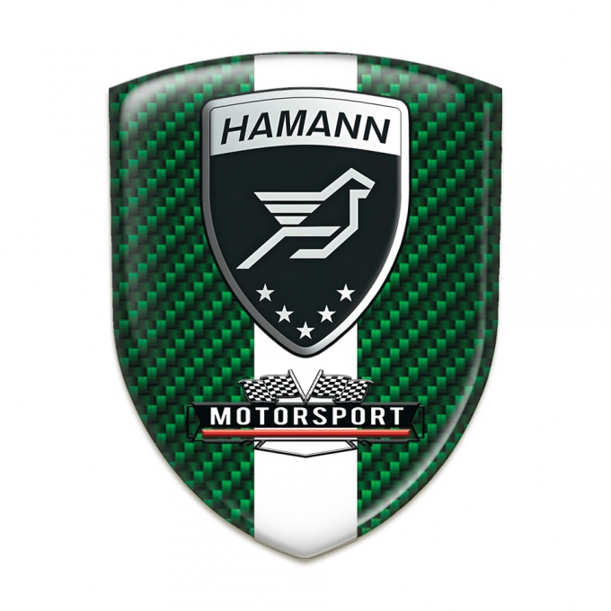 Hamann Resin Sticker Green Carbon with White Tape 