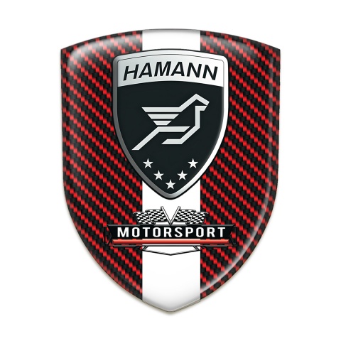 Hamann Emblem Exterior Red Carbon White Tape 