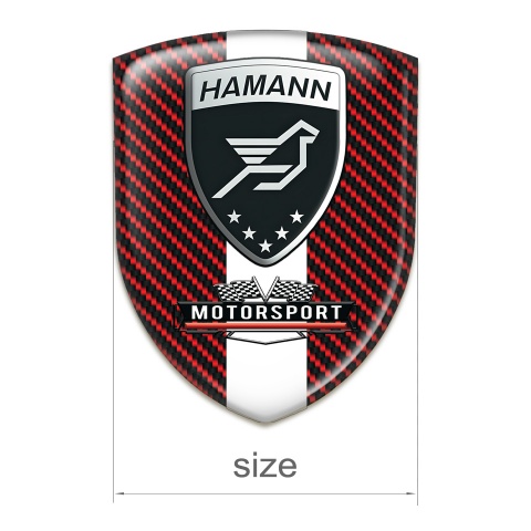 Hamann Emblem Exterior Red Carbon White Tape 