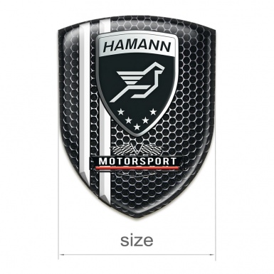 Hamann Tuning Badge Perforated Steel and White Stripes Style 