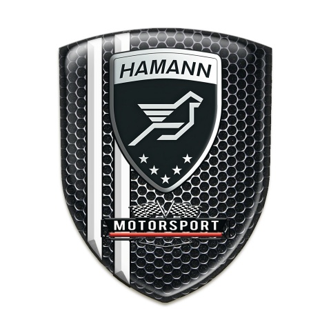 Hamann Tuning Badge Perforated Steel and White Stripes Style 