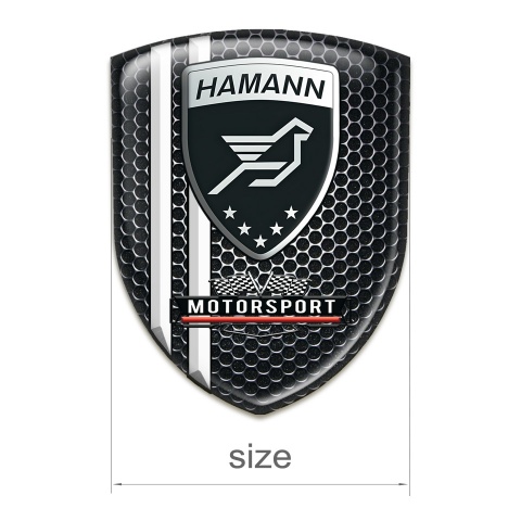 Hamann Tuning Badge Perforated Steel and White Stripes Style 