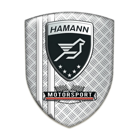 Hamann Silicone Badge Mesh Effect White Stripes Style 