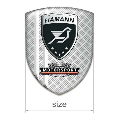 Hamann Silicone Badge Mesh Effect White Stripes Style 