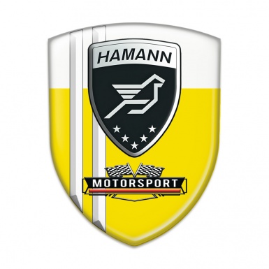 Hamann Logo Emblem Yellow White and White Stripes Design 
