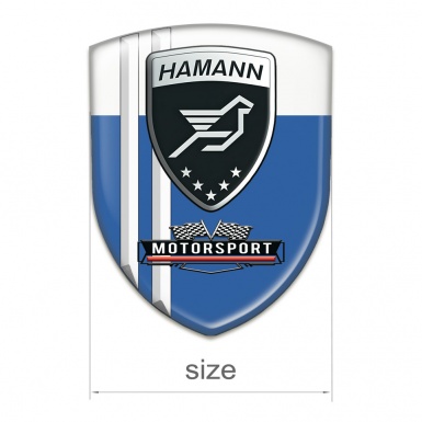 Hamann Tuning Emblem Blue White with White Stripes Design 