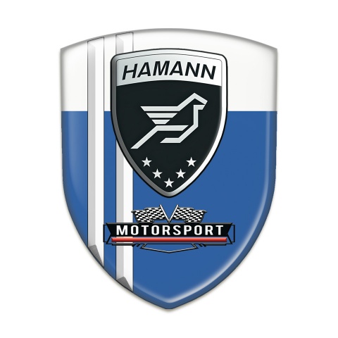 Hamann Tuning Emblem Blue White with White Stripes Design 