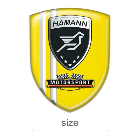 Hamann Resin Sticker Yellow with White stripes Design 