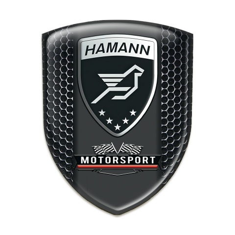 Hamann Self Adhesive Car logo Emblem High End Perforated Steel Motorsport Style 
