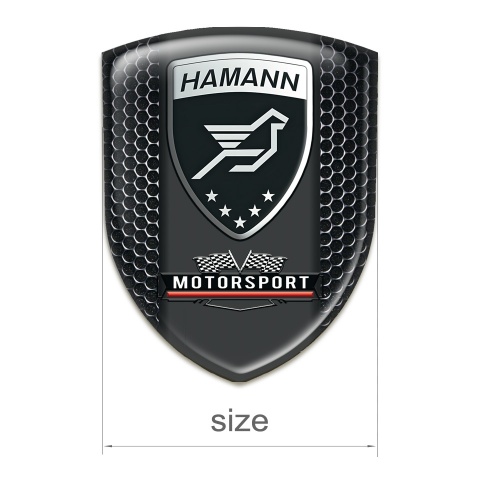 Hamann Self Adhesive Car logo Emblem High End Perforated Steel Motorsport Style 