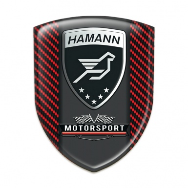 Hamann Silicone Car Decal Badge Red Carbon Type 