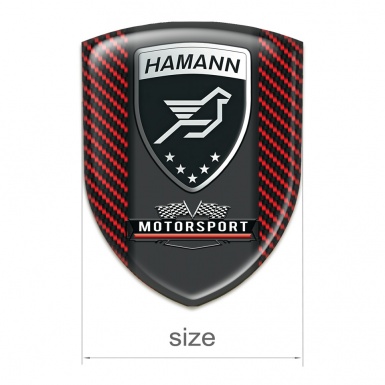 Hamann Silicone Car Decal Badge Red Carbon Type 