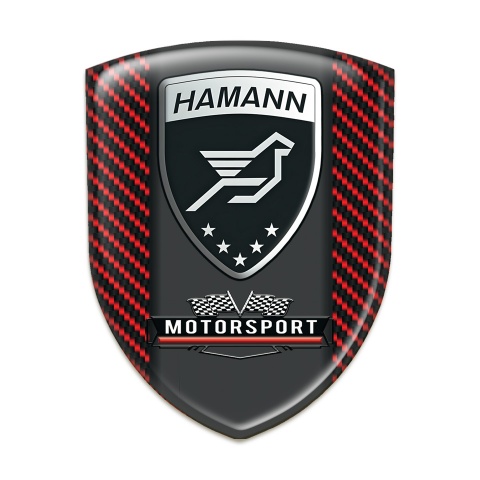 Hamann Silicone Car Decal Badge Red Carbon Type 