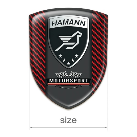 Hamann Silicone Car Decal Badge Red Carbon Type 