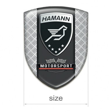 Hamann Emblem Badge Logo Mesh Effect with Central Graphite panel 