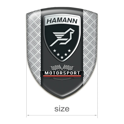 Hamann Emblem Badge Logo Mesh Effect with Central Graphite panel 
