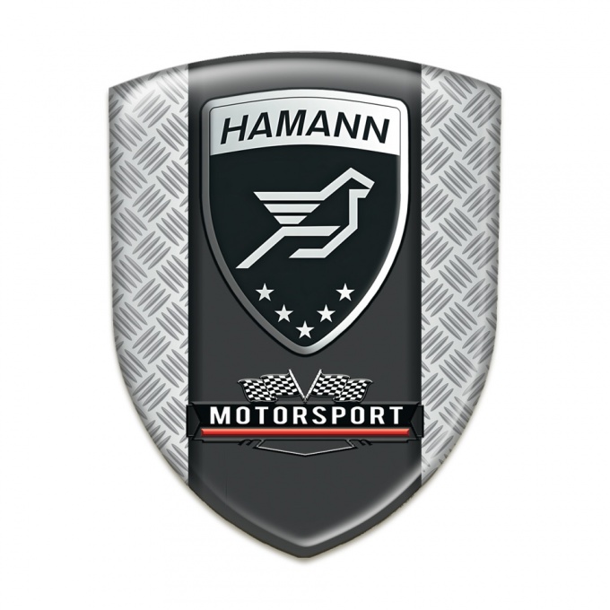 Hamann Emblem Badge Logo Mesh Effect with Central Graphite panel 