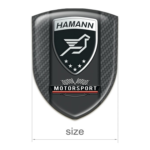 Hamann Emblem Badge Logo Dark Grey Carbon Type 