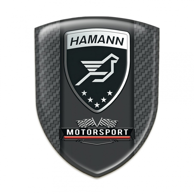 Hamann Emblem Badge Logo Dark Grey Carbon Type 