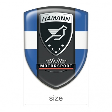 Hamann Silicone Emblem Blue with White Band and Central Black Panel 