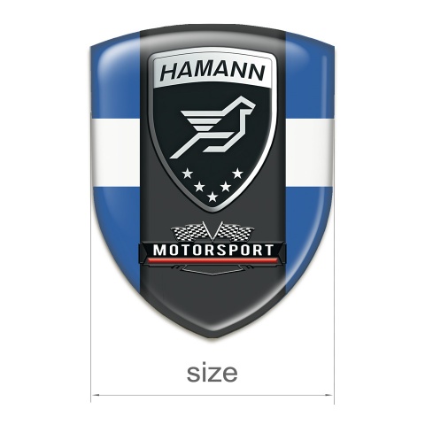 Hamann Silicone Emblem Blue with White Band and Central Black Panel 
