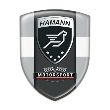 Hamann Motorsport 3D Gel Emblem Grey with White Band and Black Central Panel 