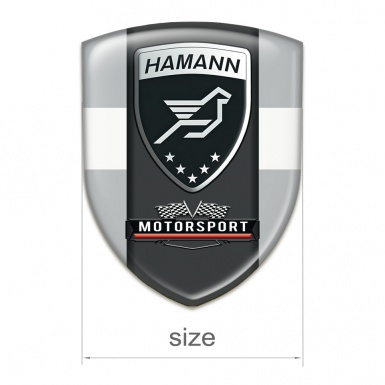 Hamann Motorsport 3D Gel Emblem Grey with White Band and Black Central Panel 