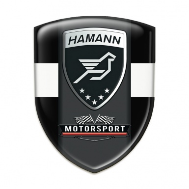 Hamann Emblem Exterior Black with White Band Motorsport Style 