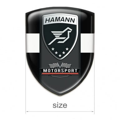 Hamann Emblem Exterior Black with White Band Motorsport Style 