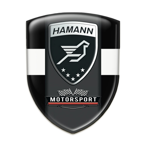 Hamann Emblem Exterior Black with White Band Motorsport Style 