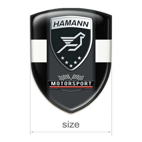 Hamann Emblem Exterior Black with White Band Motorsport Style 