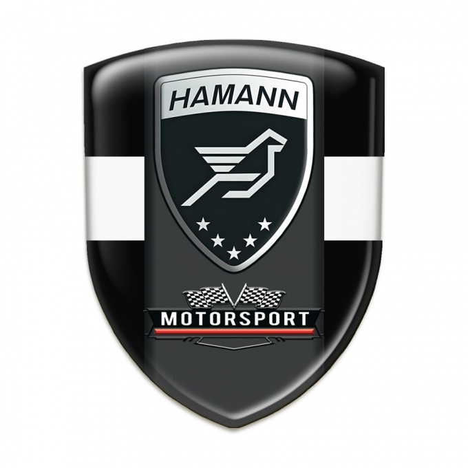 Hamann Emblem Exterior Black with White Band Motorsport Style 