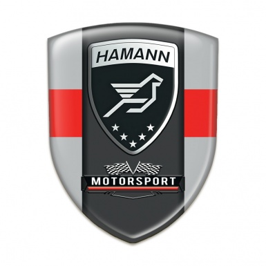 Hamann Tuning Badge  Grey with Red Band and black Logo panel 
