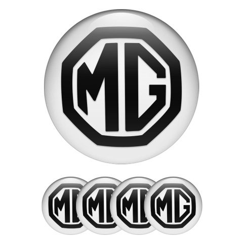 MG Emblems for Wheel Center Caps White