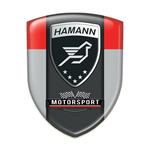 Hamann Car Interior Badge grey Red and black logo Panel 