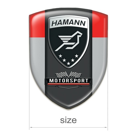 Hamann Car Interior Badge grey Red and black logo Panel 