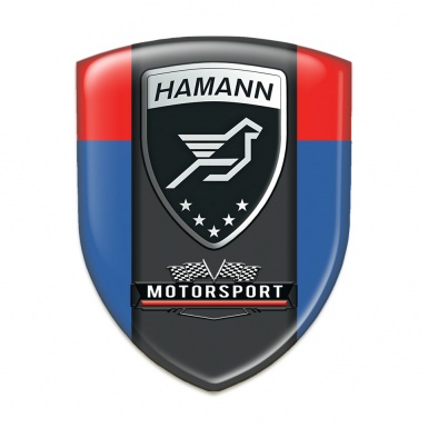 Hamann Silicone Badge Blue Red with Black Logo Panel