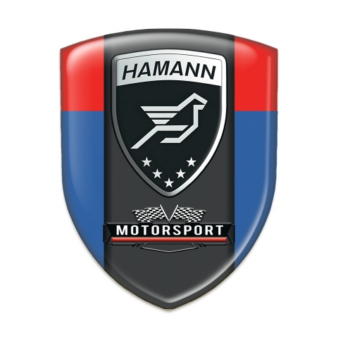 Hamann Silicone Badge Blue Red with Black Logo Panel