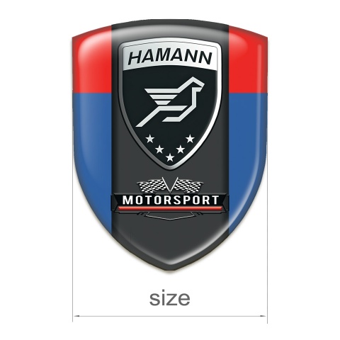 Hamann Silicone Badge Blue Red with Black Logo Panel