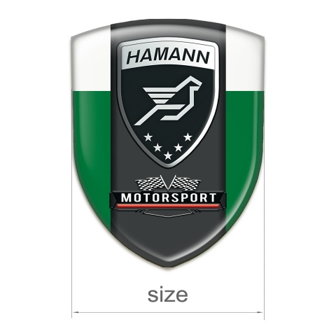 Hamann Auto Emblem Green White with Black Logo Panel 